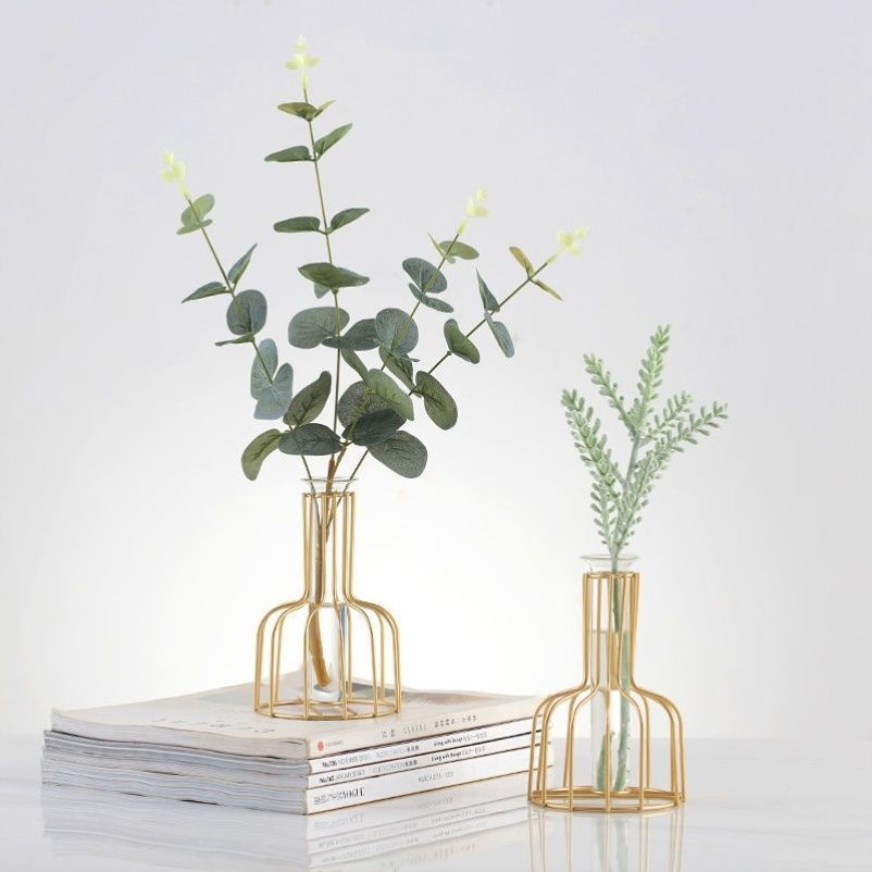 Metal Vase for Hydroponic Decor