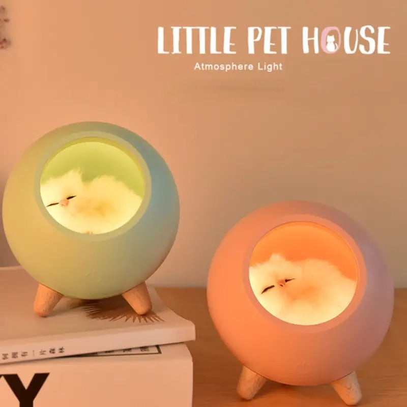 Cartoon Cat Nest Night Light with USB Charging