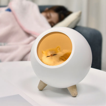 Cartoon Cat Nest Night Light with USB Charging