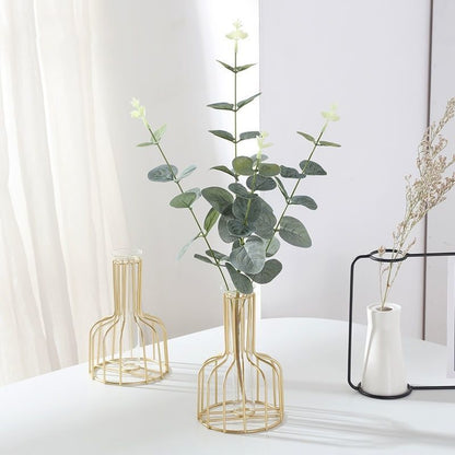 Metal Vase for Hydroponic Decor