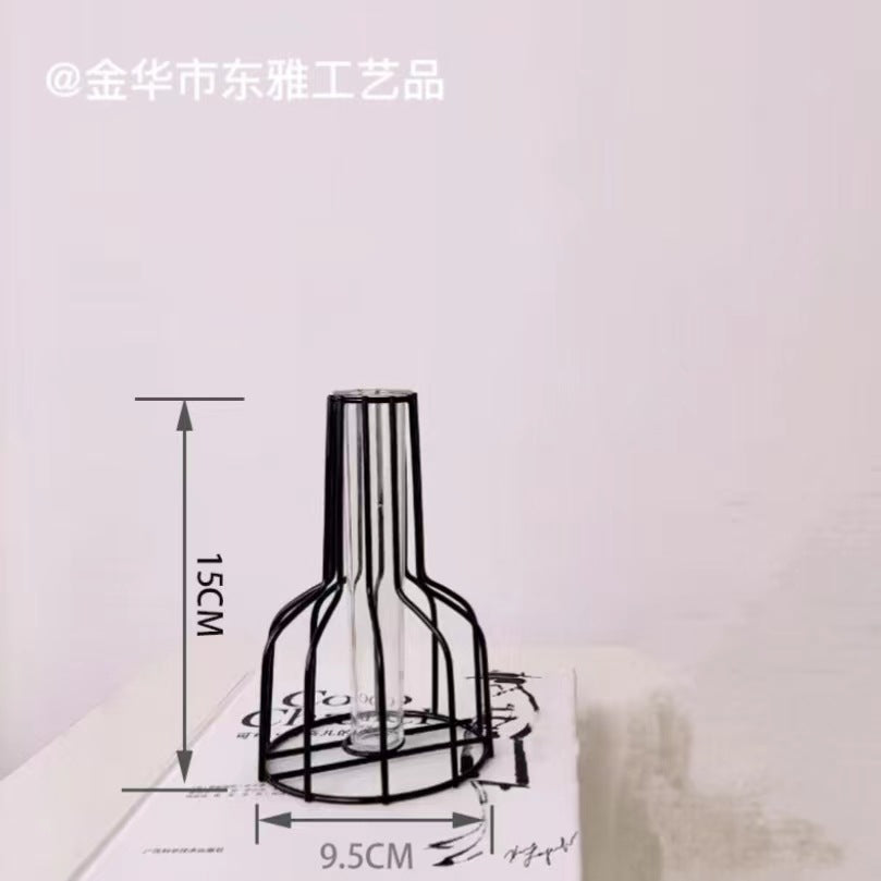 Metal Vase for Hydroponic Decor