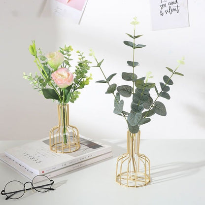 Metal Vase for Hydroponic Decor
