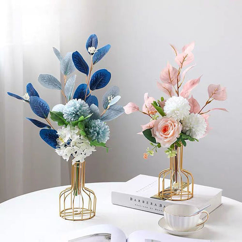 Metal Vase for Hydroponic Decor